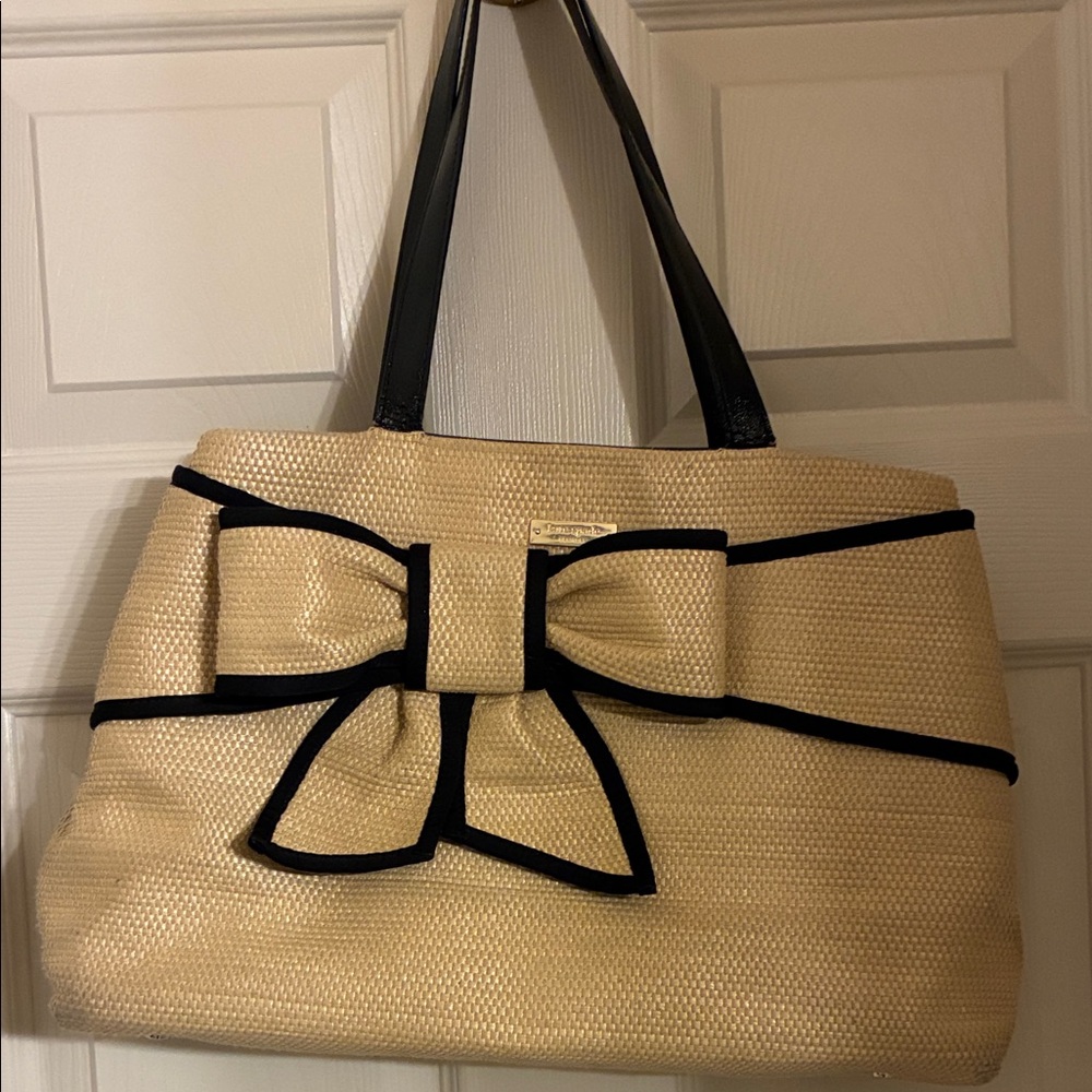 Kate‎ Spade Tan and Black Bow Tote